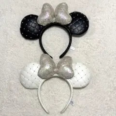 ディズニー カチューシャ パール キルティング ミニー 大人可愛い　2個セット