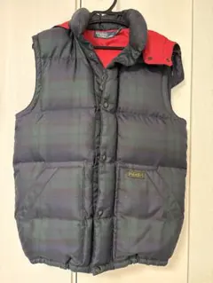 Polo by Ralph Lauren ダウンベスト XS チェック柄