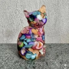 オルゴナイト ネコ 猫 浄化 癒し 開運 縁起物 スピリチュアル インテリア