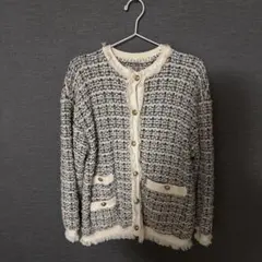 Mila Owen ツイードニットジャケット