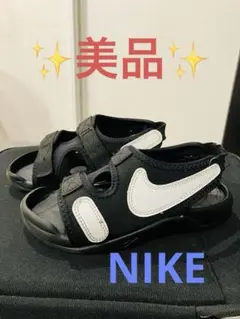✨ 美品 ✨ Nike キッズ サンダル 18cm ブラック/ホワイト