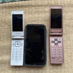 折りたたみ式携帯電話 ホワイト ピンク