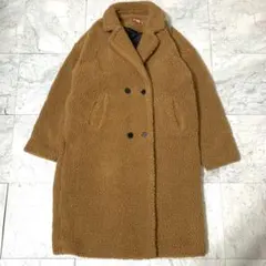 希少デザイン ボアジャケット ロングコート L ヴィンテージ 古着 90s