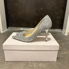 JIMMY CHOO シルバー ハイヒール38 24㎝