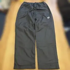 【美品】ASICS ブラック L ウォームアップパンツ　黒　スポーツ秋冬　メンズ