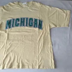 SUGGESTION MICHIGAN カレッジロゴ 半袖Tシャツ イエロー L