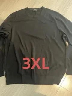 ユニクロ　メリノクルーネックセーター　ブラック3XL