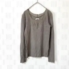 ITEMS URBANRESEARCH シースルーカットソー　シルク混　グレーF