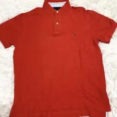 トミーヒルフィガー刺繍ロゴポロS赤