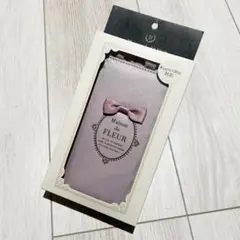 メゾンドフルール♡新品 ロゴ フリル 手帳型 iPhoneケース ピンク