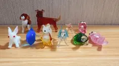 昭和レトロ　ガラス細工　動物 10点セット
