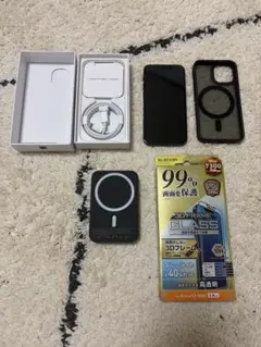 iPhone13mini 256GB 容量20000バッテリー 新品保護フィルム
