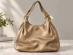 【極美品】COACH コーチ レザーハンドバッグ ショルダーバッグ ゴールド