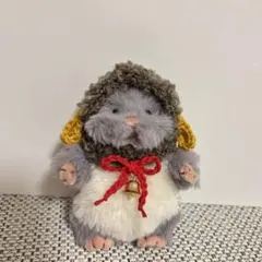 はむにぎり　羊の帽子　ハンドメイド　編み物