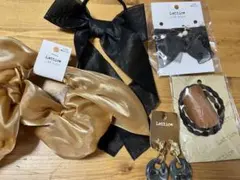 ５点セット　ヘアゴム　イヤリング　ラティス