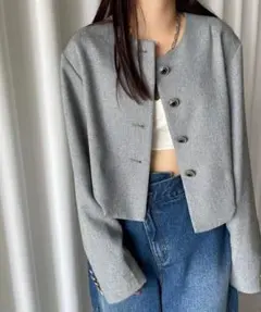 Ameri♡DEFORMATION SUMMER TWEED JACKET