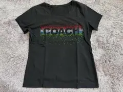 新品同様！COACH ラインストーンロゴ Tシャツ ブラックのサムネイル