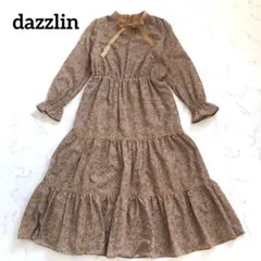 Dazzlin フラワープリント マキシワンピース Fサイズ　ロングワンピース
