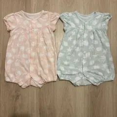 最終値下げ！アプレレクール　半袖ロンパース2点セット60.70