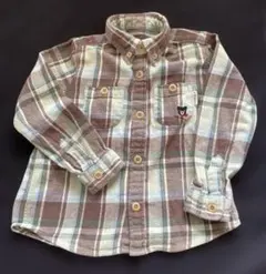 ミキハウス　DOUBLE.B ダブルビー　チェック柄シャツ