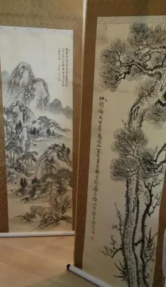 梅と雀 結城素明の掛け軸 - メルカリ