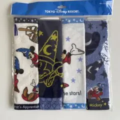 【新品】ディズニー ミッキー ファンタジア 魔法使いの弟子 ミニタオル 4枚