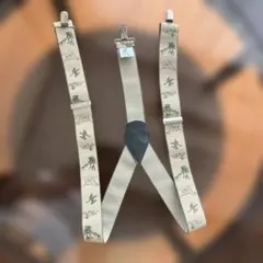 Gevaert サスペンダー ベージュ系 動物柄