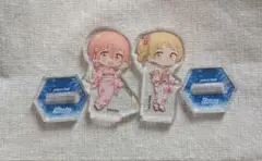 ★【未開封】アイカツ アクリルバッジスタンドキーホルダー 蝶乃舞花&日向エマ アイカツフレンズ! 蝶乃舞花 日向エマ アクリルバッジスタンド