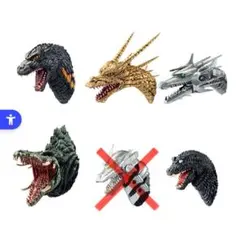 一番くじ/ゴジラ 大怪獣列伝 モンスターヘッド マグネット セット