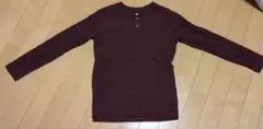 H&M 長袖シャツ 140㌢ ワインレッド