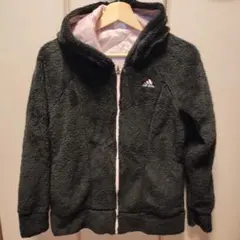 adidas アディダス レディース フリース ジャケット ブラック 防風
