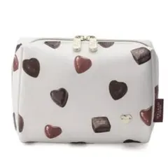 ジェラートピケ ハートチョコモチーフポーチ