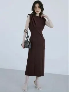 anuans トリアセドレープナローワンピース BROWN 1 | Mercari