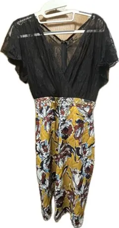 レーストップ フラワープリント ナイトドレス