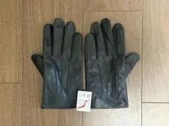 《香川のてぶくろ》日本製 レザー手袋 ブラック 新品未使用