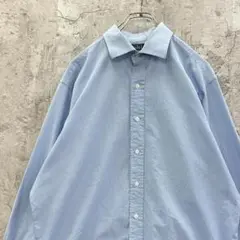 ポロ バイ ラルフローレン　ギンガムチェック　チェックシャツ　古着　水色　17