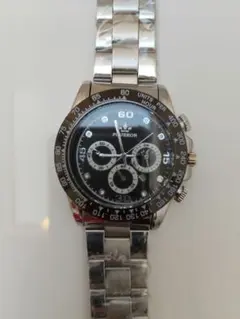 FOURRON 未使用　デイト　クロノグラフ ブラック 時計　ジャンク