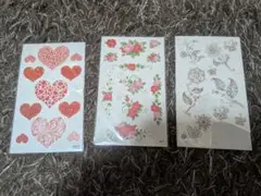 タトゥーシールセット ハート・花デザイン