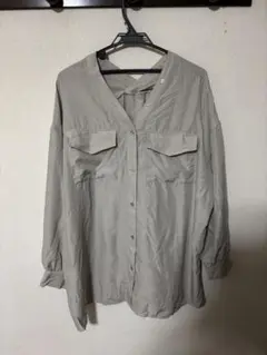 LEPSIM Vネックオーバーシャツ長袖チュニック