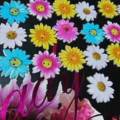 ハンドメイド♡手作りetc.用♡素材♡ゆめかわ♡パーツ♡木製ボタン♡デイジー♡*