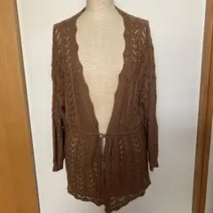 Khalita ブラウン　ニットカーディガン