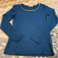 earth music&ecology ブルー 長袖Tシャツ S