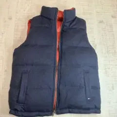 リバーシブル　ダウンベスト　フード取り外し