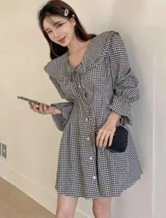 SHEIN DAZY ギンガムチェック ワンピース Sサイズ