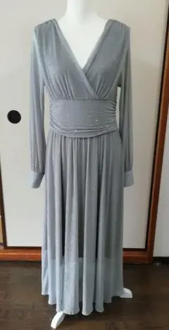 ☆ラメ入りパーティー結婚式ロングドレス٠L☆