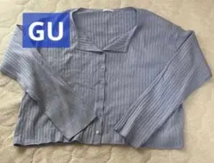 GU トップス リブニットカーディガン XL