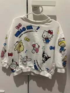 ハローキティ 薄手トレーナー サンリオ　総柄　110サイズ