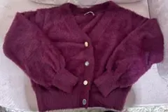 JILLbyJILLSTUART ビジューボタンシャギーガーデ ボルドー