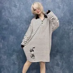 Ne-net 08aw キャラクター パーカー ネネット ボーダー Ne-net 08aw キャラクター パーカー ネネット ボーダー - メルカリ