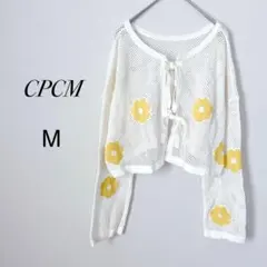 【シーピーシーエム】メッシュニット カーディガン ボレロ　花柄　春夏